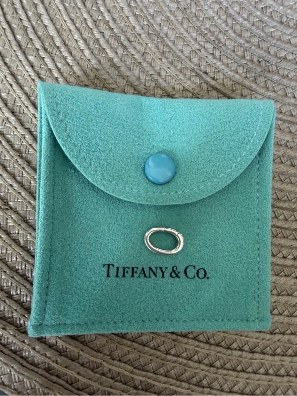 Tiffany & Co. Sterling Silver Oval Jump Spring Ring Clasp for Charm Bracelet